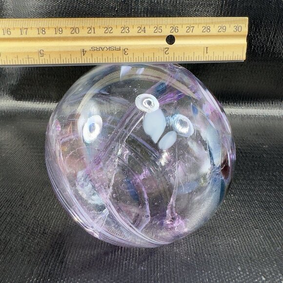 Kitras Art Glass Ball Tree Of Enchantment Large Glass Ornament Witch Ball Orb - Picture 4 of 14